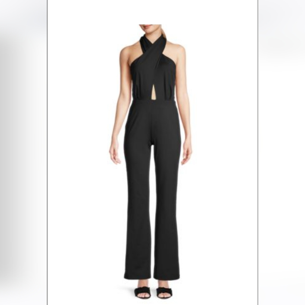 Bebe Slinky Halter-Neck Jumpsuit